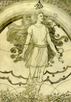 My drawing of Baldr. It might now be the most accurate depiction of him but  I enjoyed making it : r/norsemythology