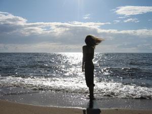 Woman on beach