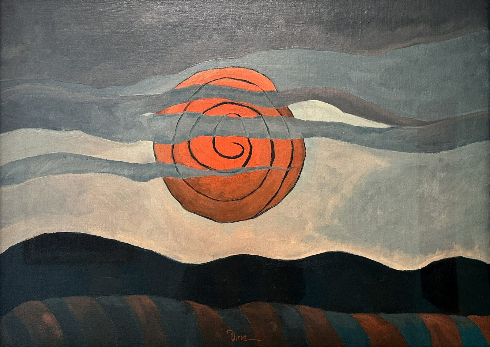 Sylized painting of sunset